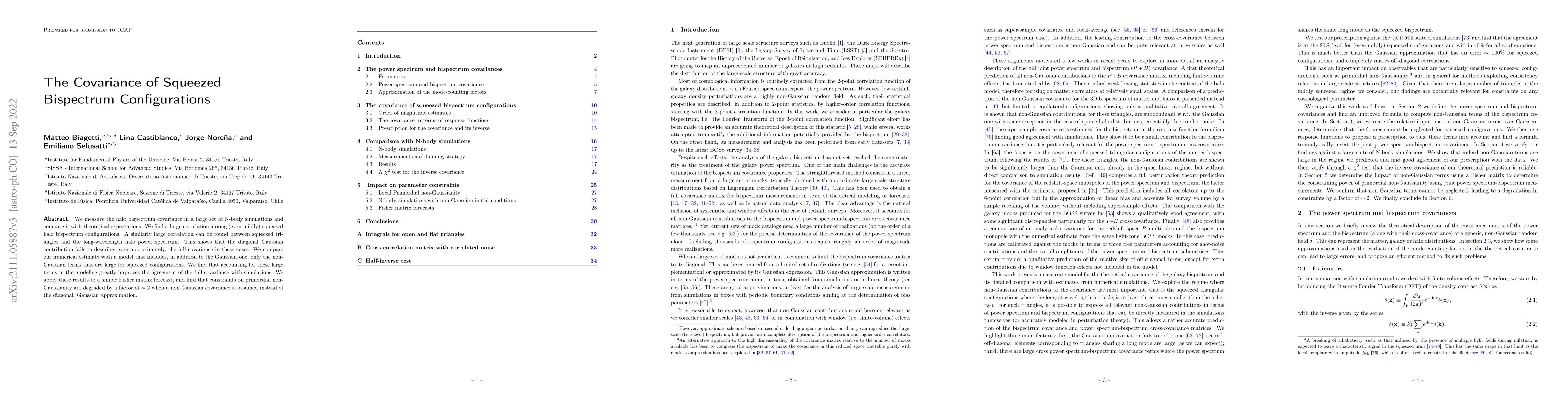 Thumbnail for The Covariance of Squeezed Bispectrum Configurations