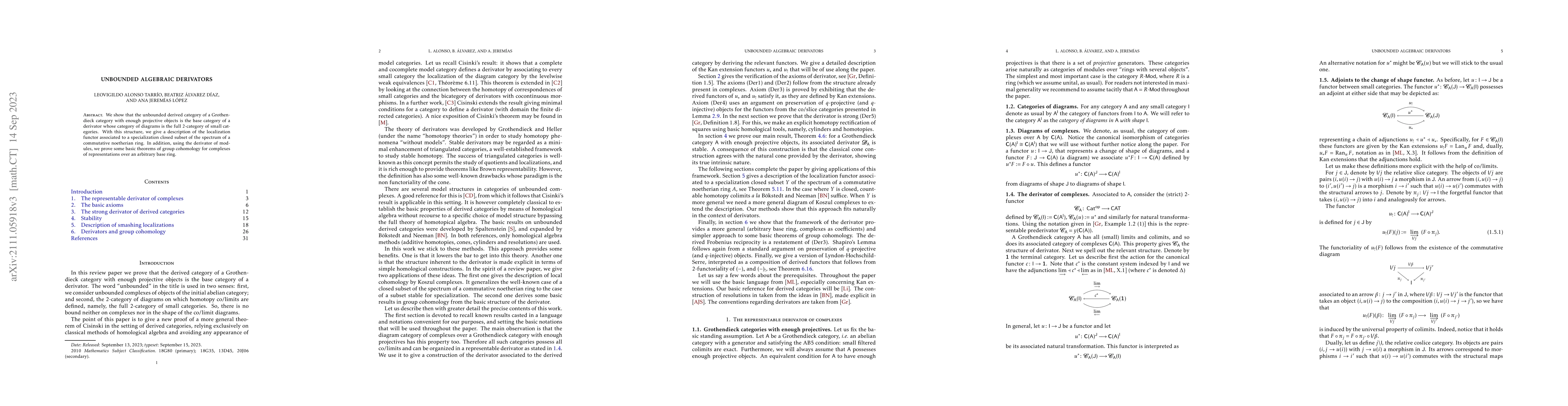 Thumbnail for Unbounded Algebraic Derivators
