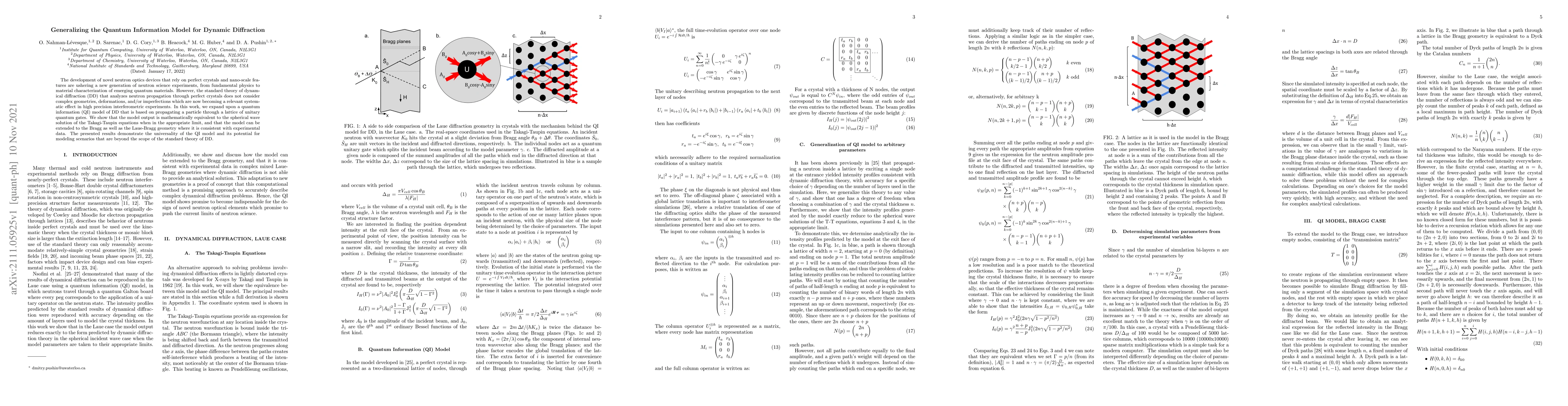Thumbnail for Generalizing the Quantum Information Model for Dynamic Diffraction