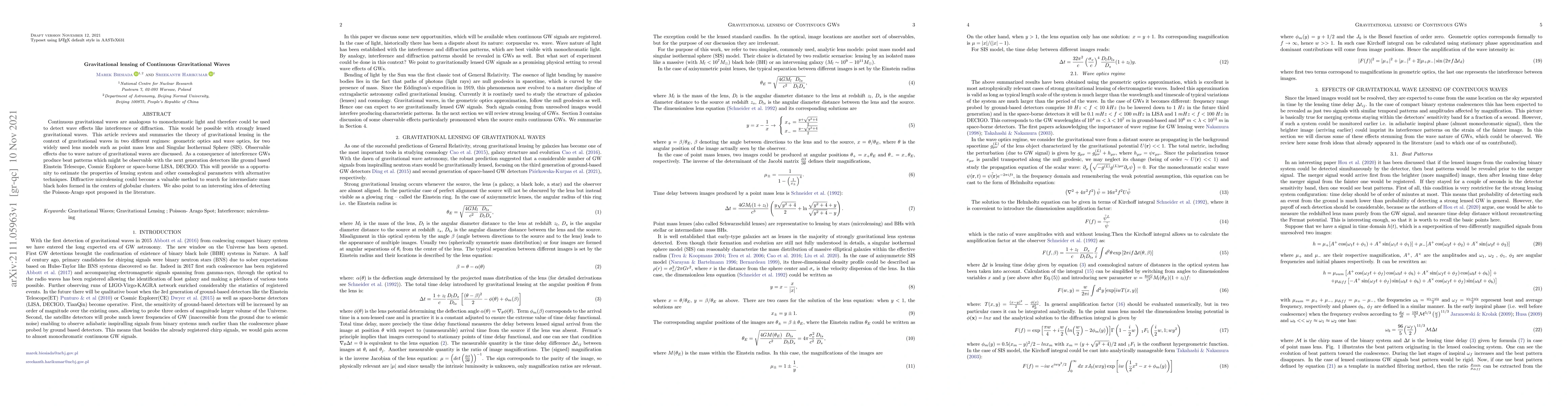 Thumbnail for Gravitational lensing of Continuous Gravitational Waves
