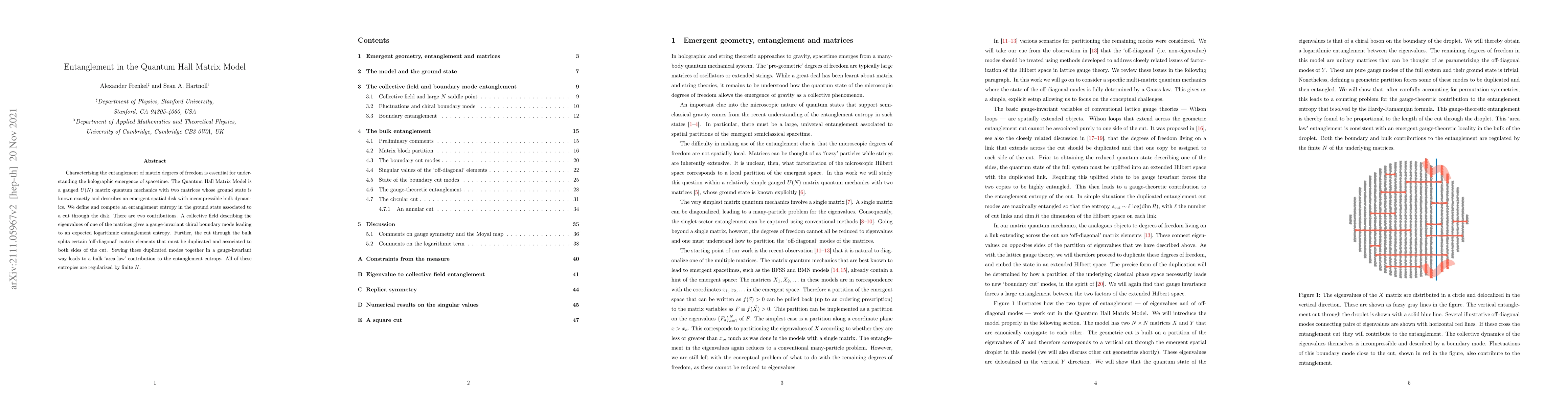 Thumbnail for Entanglement in the Quantum Hall Matrix Model