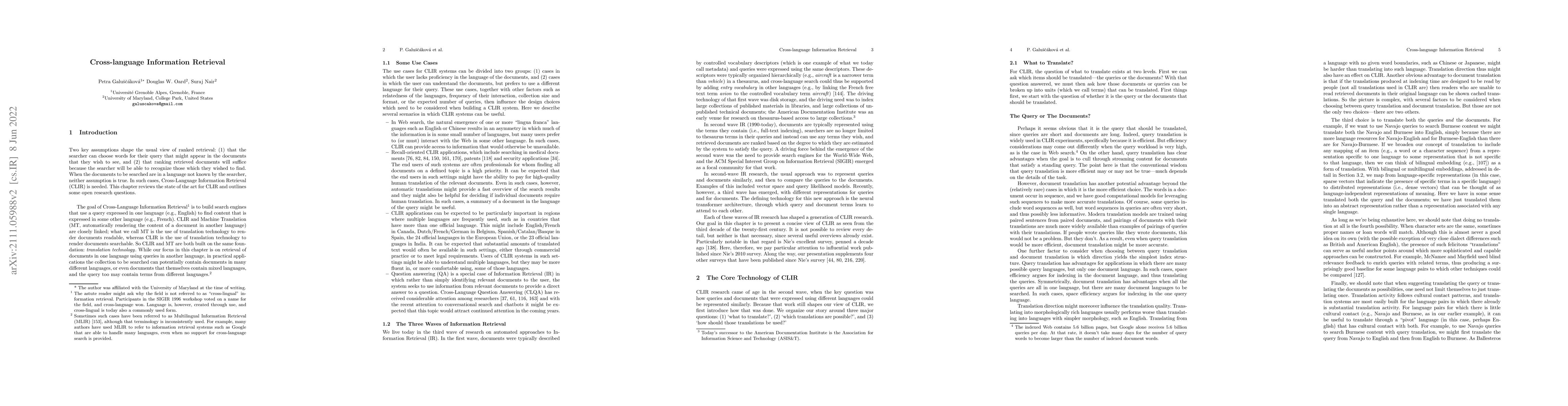 Thumbnail for Cross-language Information Retrieval