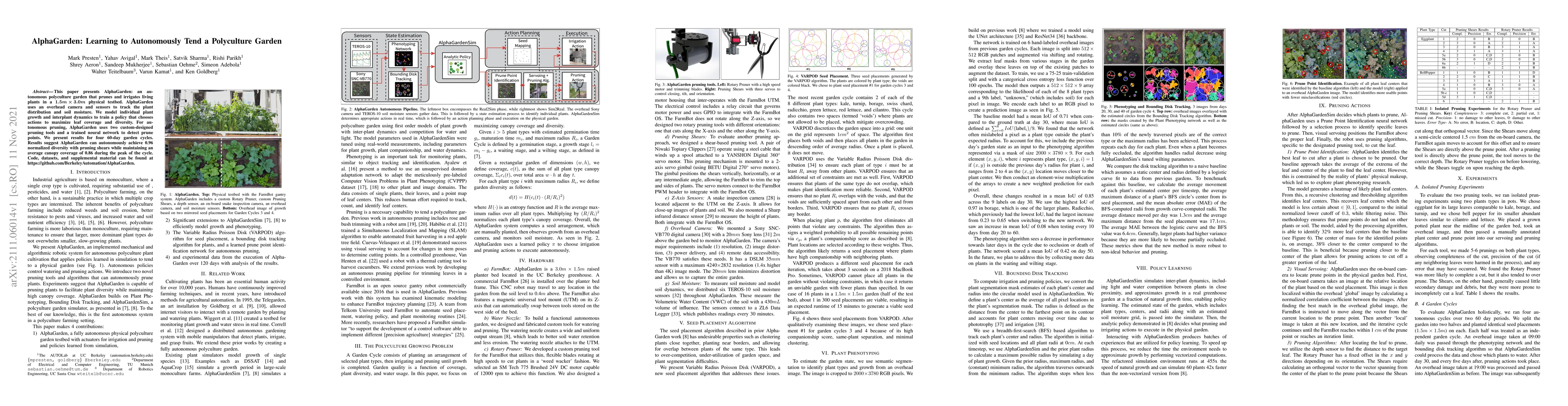 Thumbnail for AlphaGarden: Learning to Autonomously Tend a Polyculture Garden