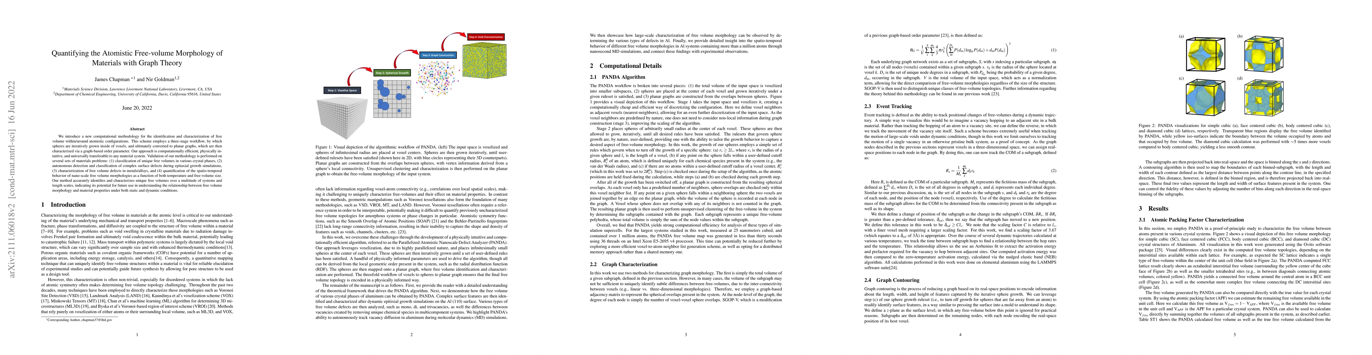 Thumbnail for Quantifying Free-volume Topology in Atomistic Structures Through a
  Combination of Voxelization and Graph Theory
