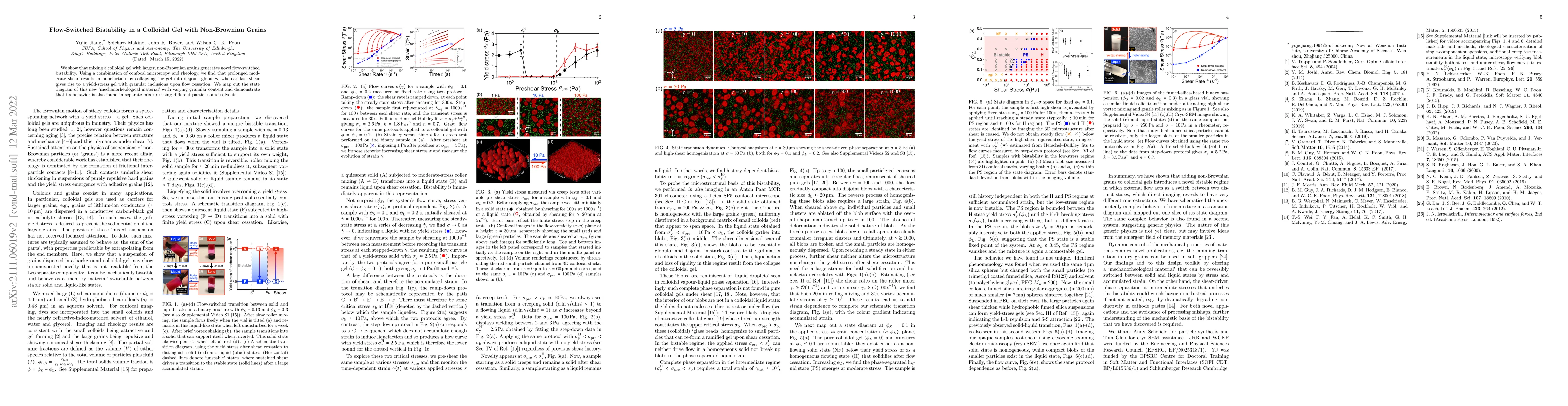 Thumbnail for Flow-Switched Bistability in a Colloidal Gel with Non-Brownian Grains