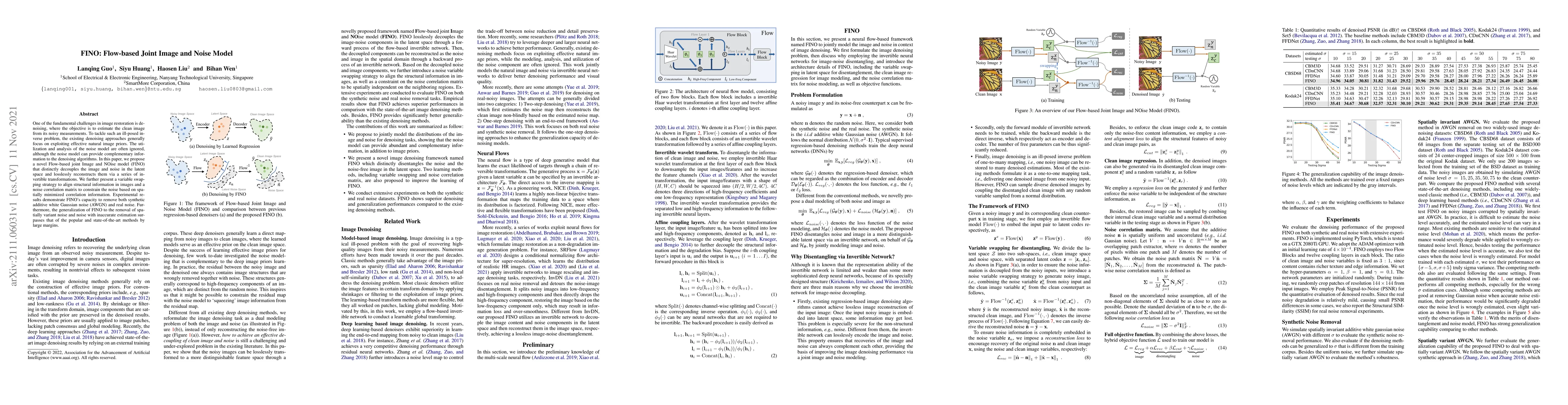 Thumbnail for FINO: Flow-based Joint Image and Noise Model