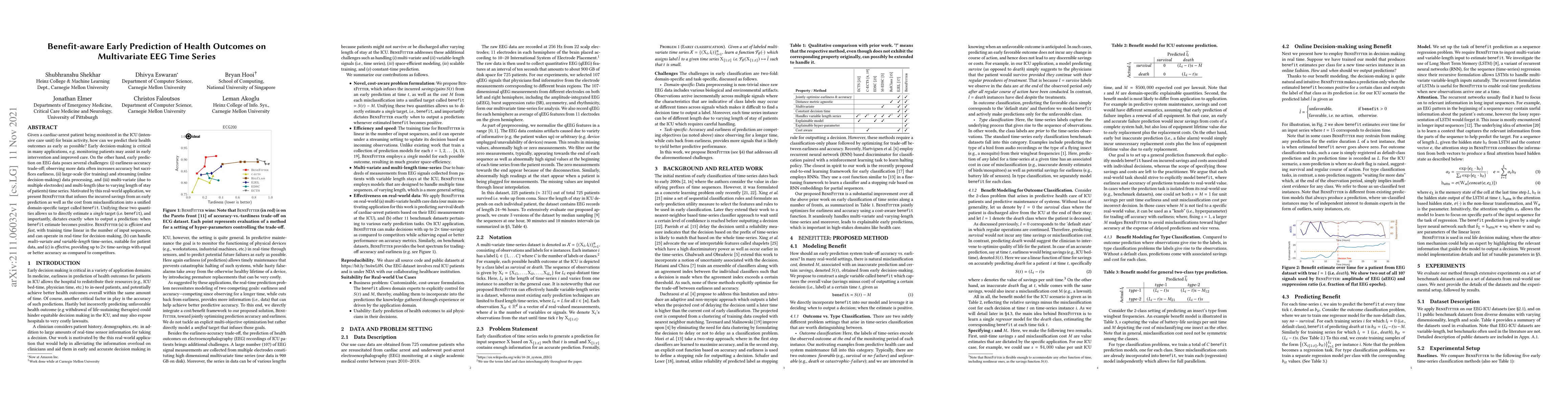 Thumbnail for Benefit-aware Early Prediction of Health Outcomes on Multivariate EEG
  Time Series