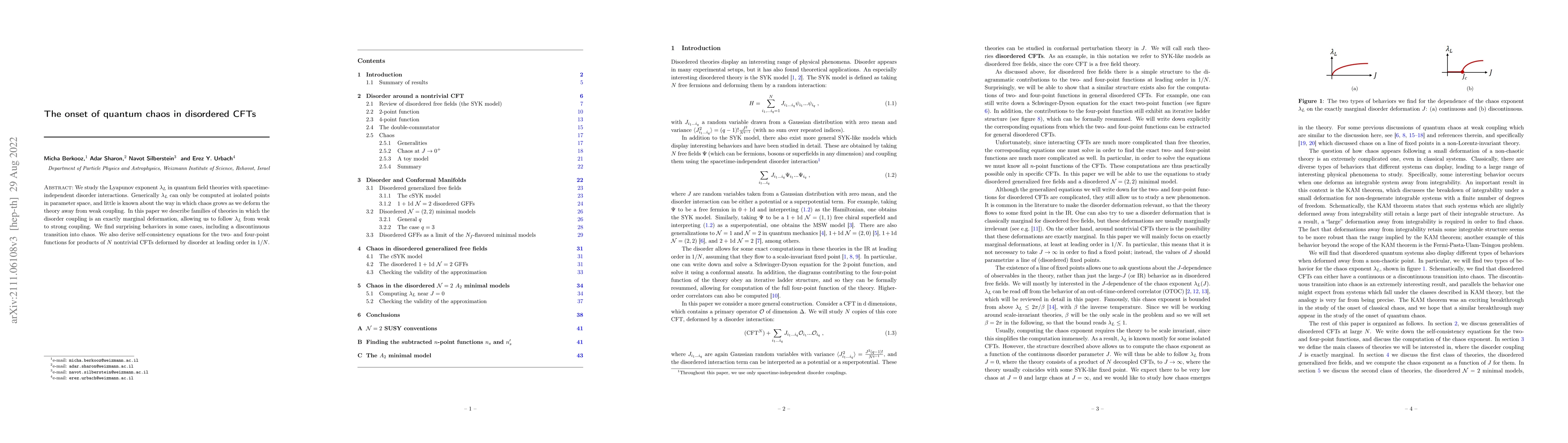 Thumbnail for The onset of quantum chaos in disordered CFTs