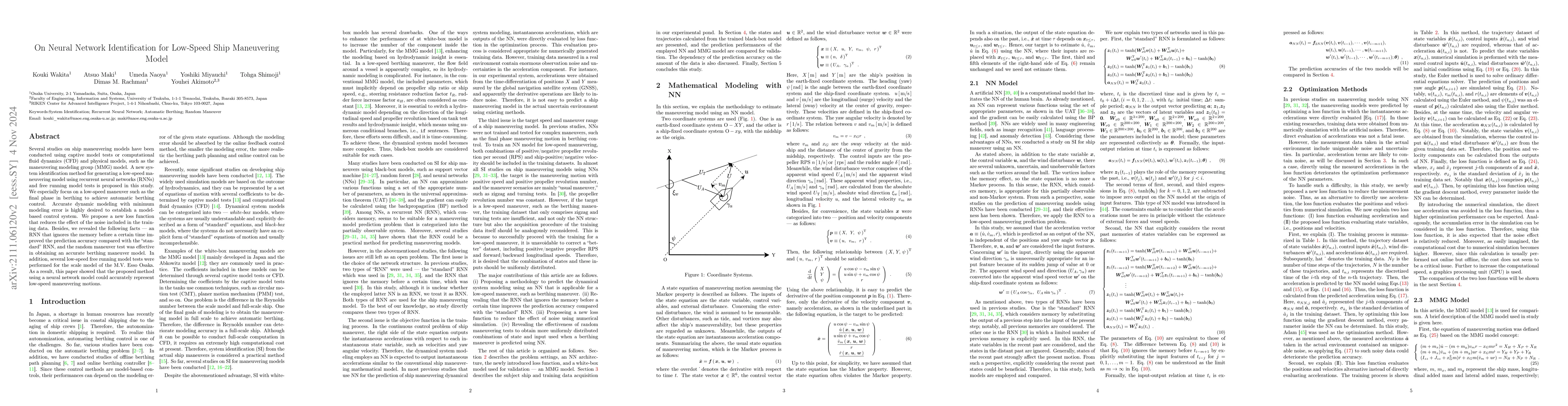 Thumbnail for On Neural Network Identification for Low-Speed Ship Maneuvering Model