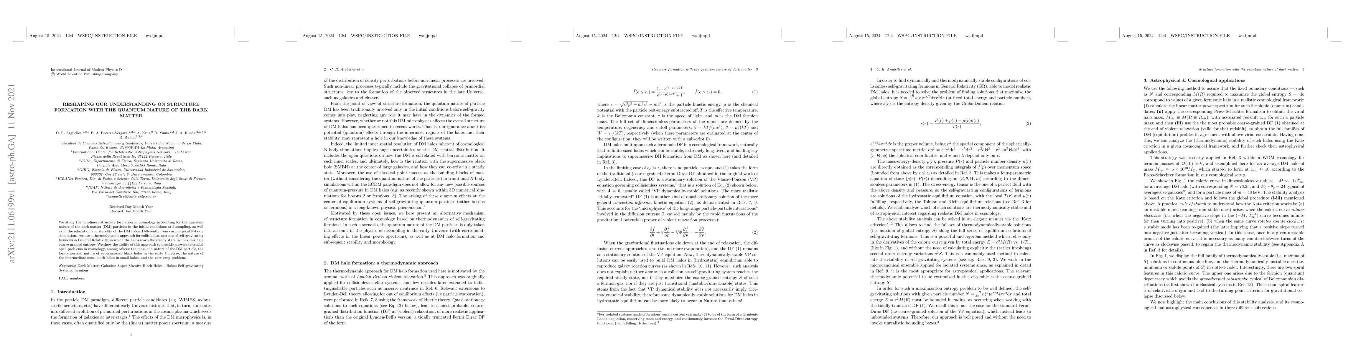 Thumbnail for Reshaping our understanding on structure formation with the quantum
  nature of the dark matter
