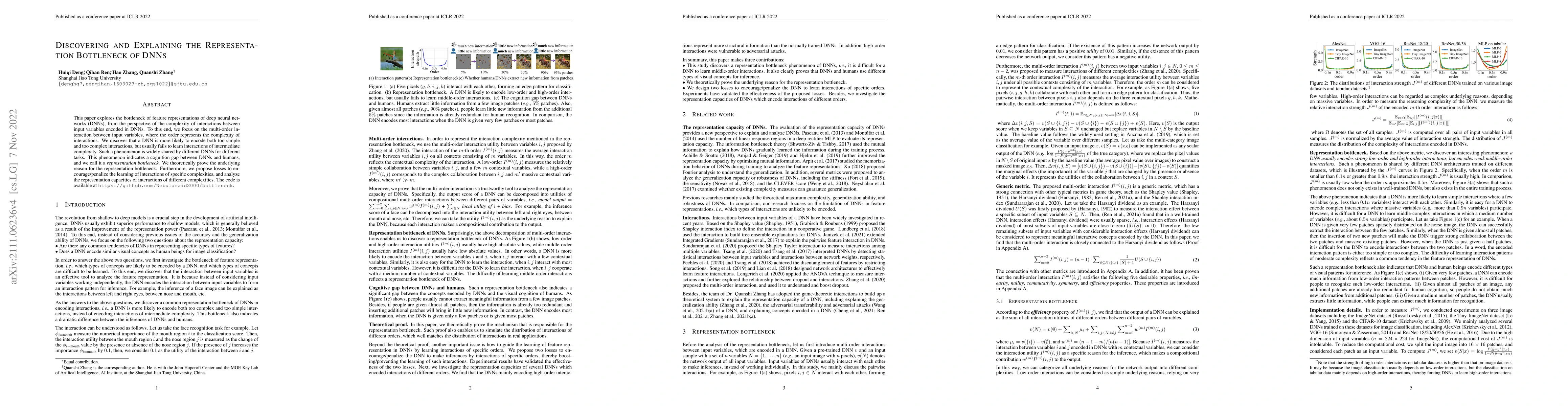 Thumbnail for Discovering and Explaining the Representation Bottleneck of DNNs