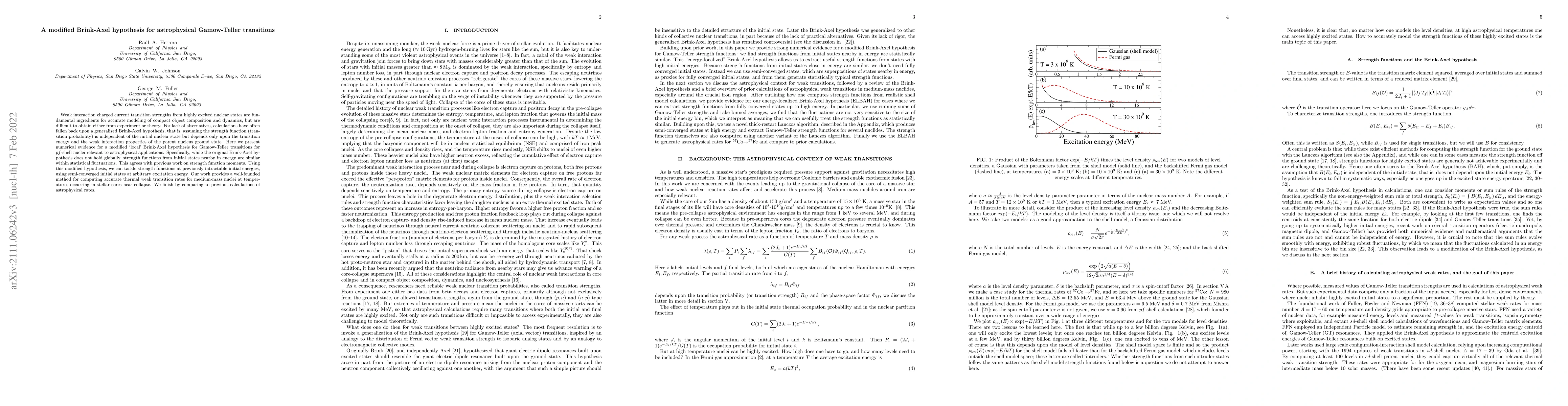 Thumbnail for A modified Brink-Axel hypothesis for astrophysical Gamow-Teller
  transitions