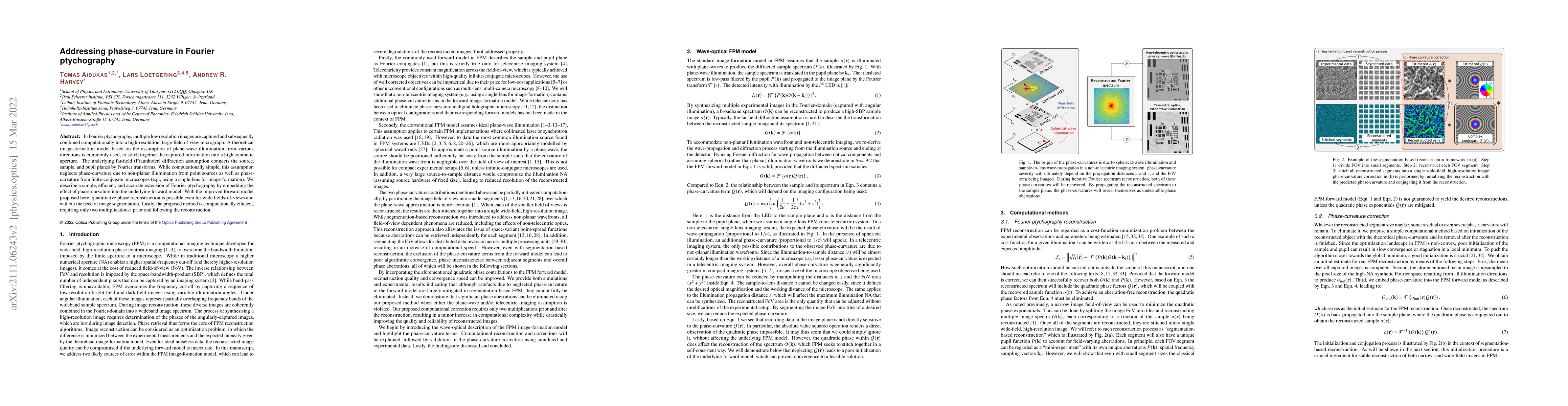 Thumbnail for Addressing phase-curvature in Fourier ptychography