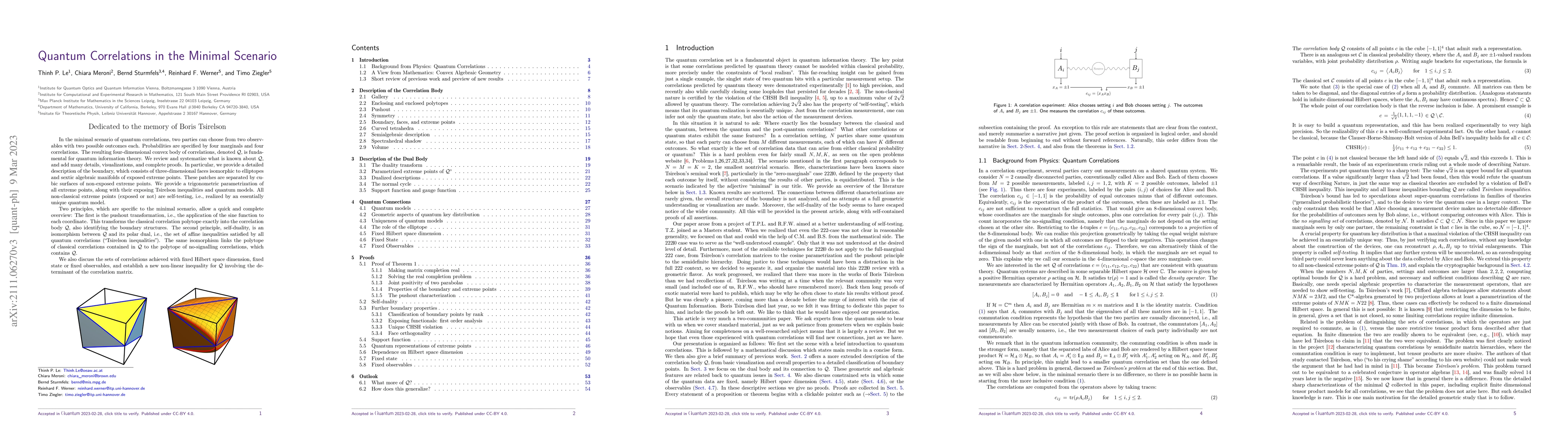 Thumbnail for Quantum Correlations in the Minimal Scenario