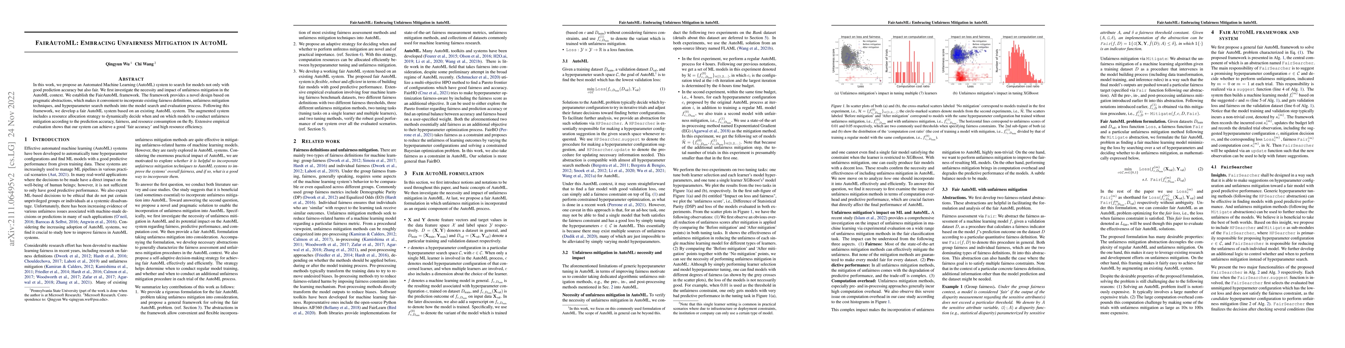 Thumbnail for FairAutoML: Embracing Unfairness Mitigation in AutoML