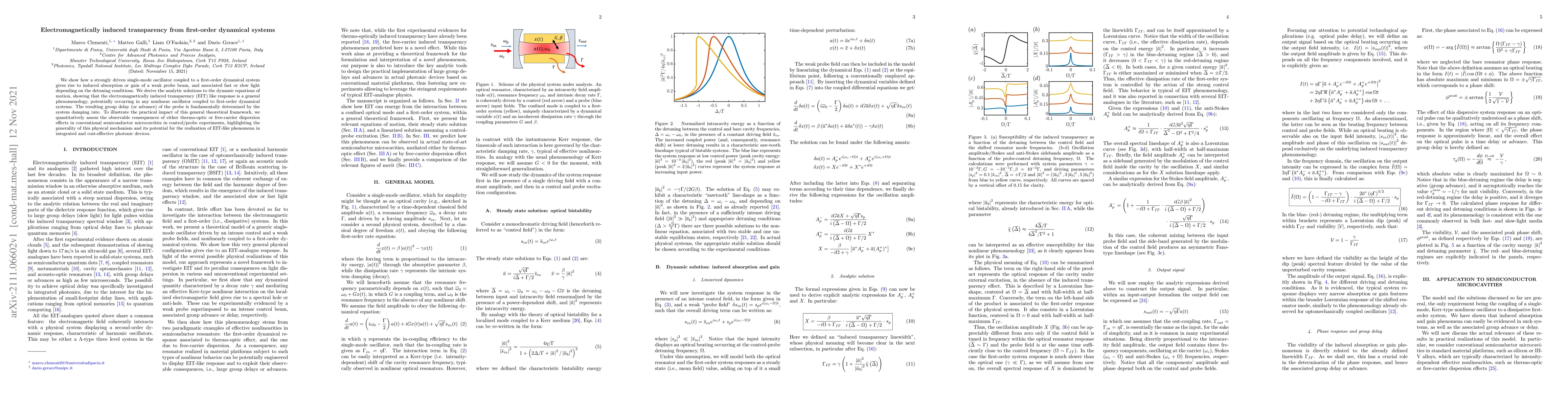 Thumbnail for Electromagnetically induced transparency from first-order dynamical
  systems