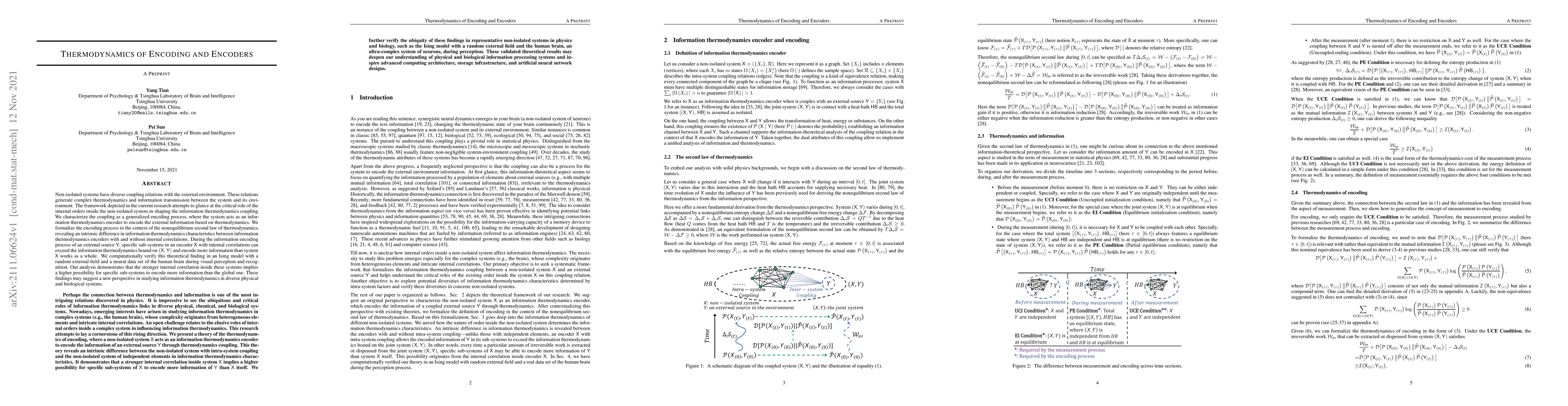 Thumbnail for Thermodynamics of Encoding and Encoders