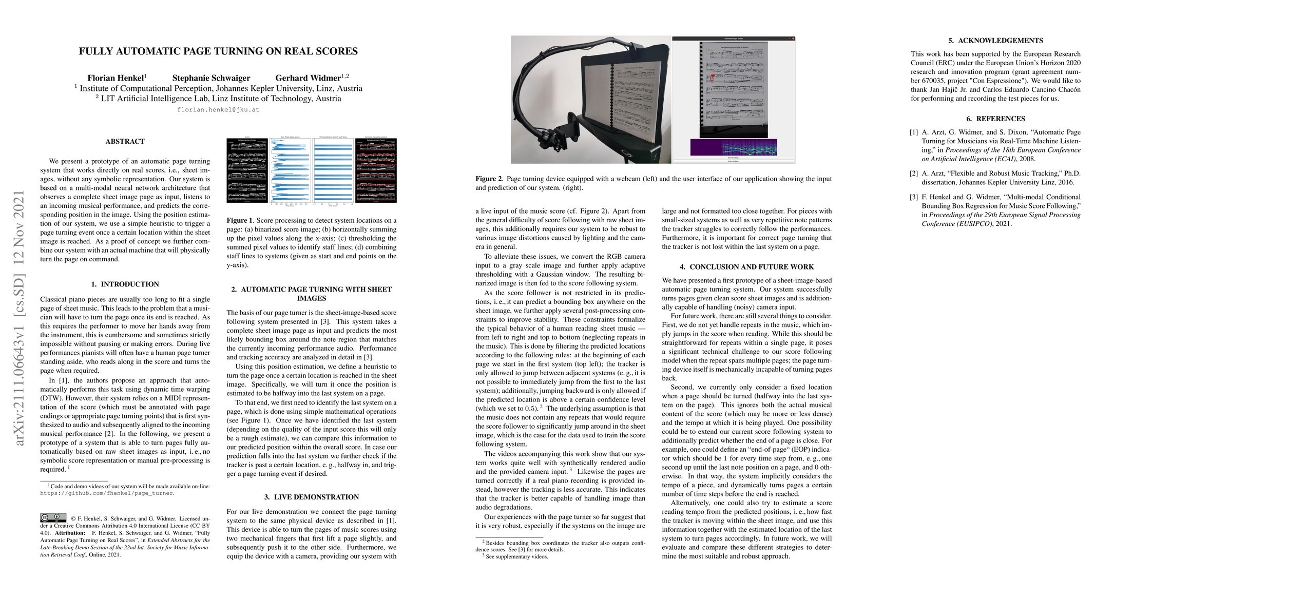 Thumbnail for Fully Automatic Page Turning on Real Scores