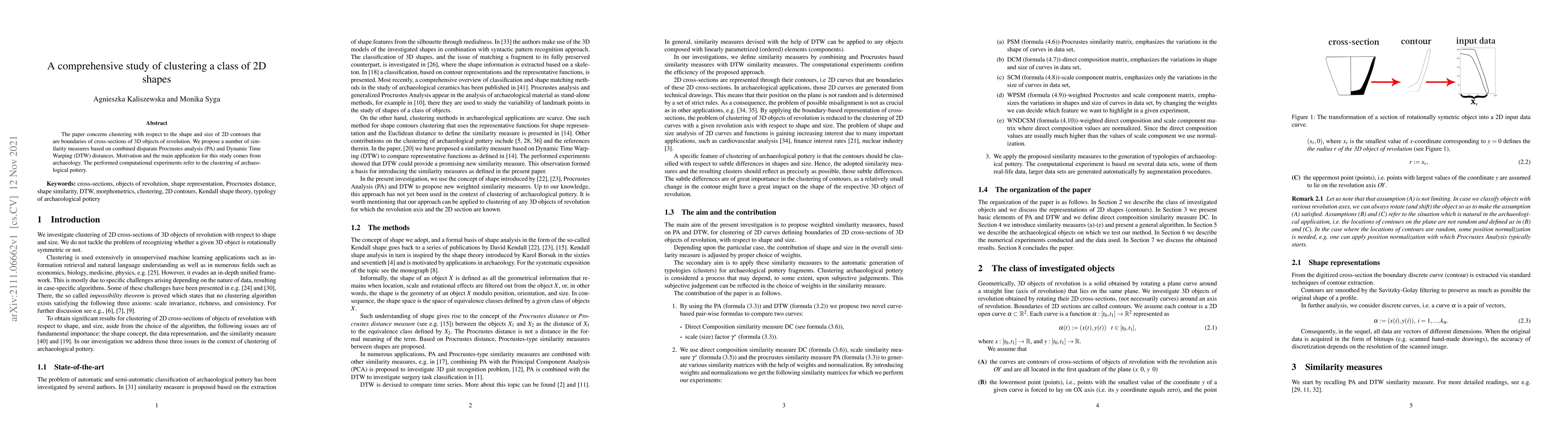 Thumbnail for A comprehensive study of clustering a class of 2D shapes