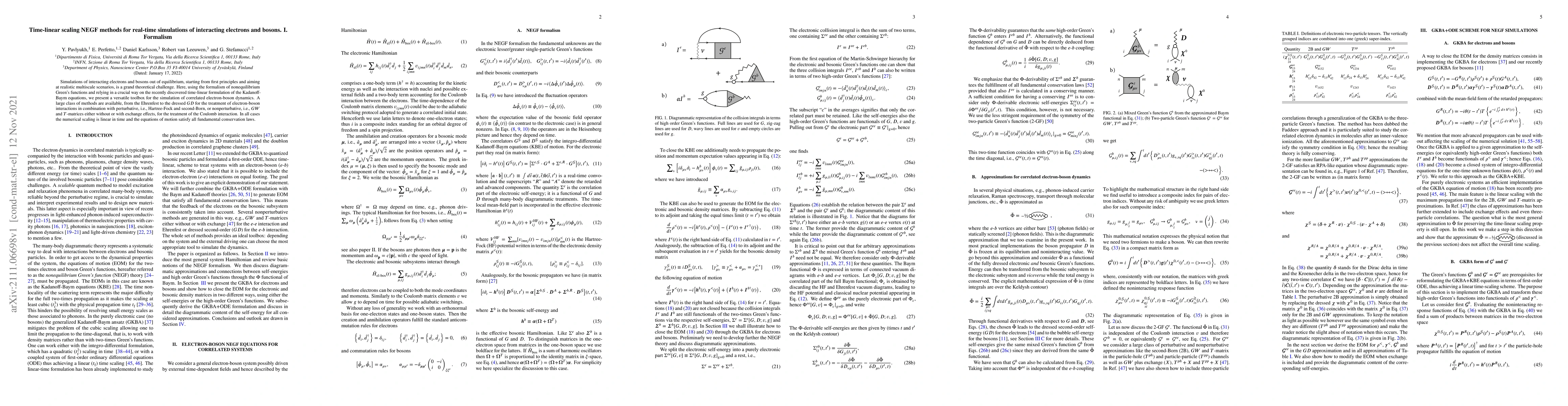 Thumbnail for Time-linear scaling NEGF methods for real-time simulations of
  interacting electrons and bosons. I. Formalism