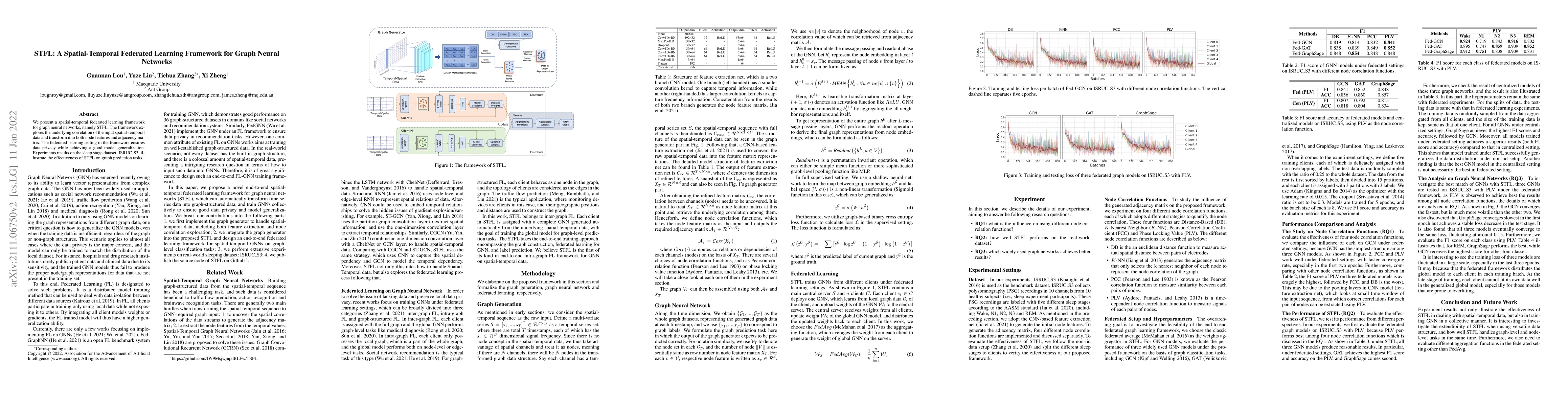 Thumbnail for STFL: A Temporal-Spatial Federated Learning Framework for Graph Neural
  Networks