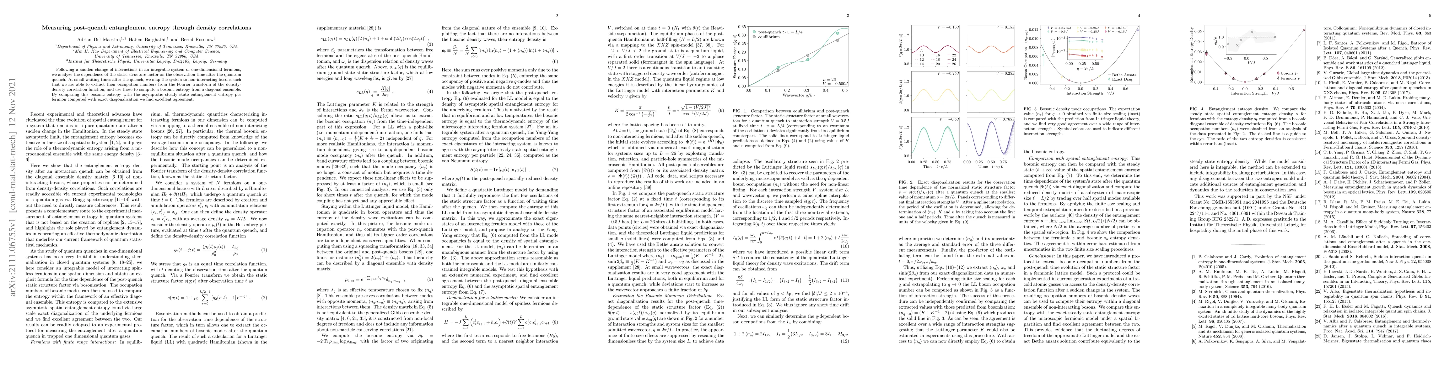 Thumbnail for Measuring post-quench entanglement entropy through density correlations