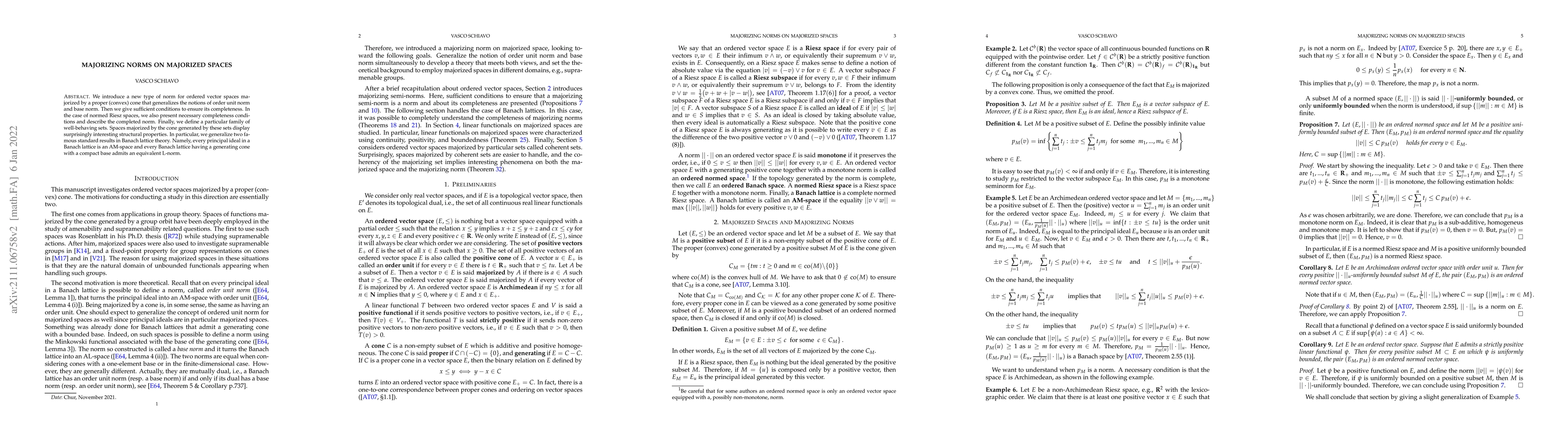 Thumbnail for Majorizing Norms on Majorized Spaces