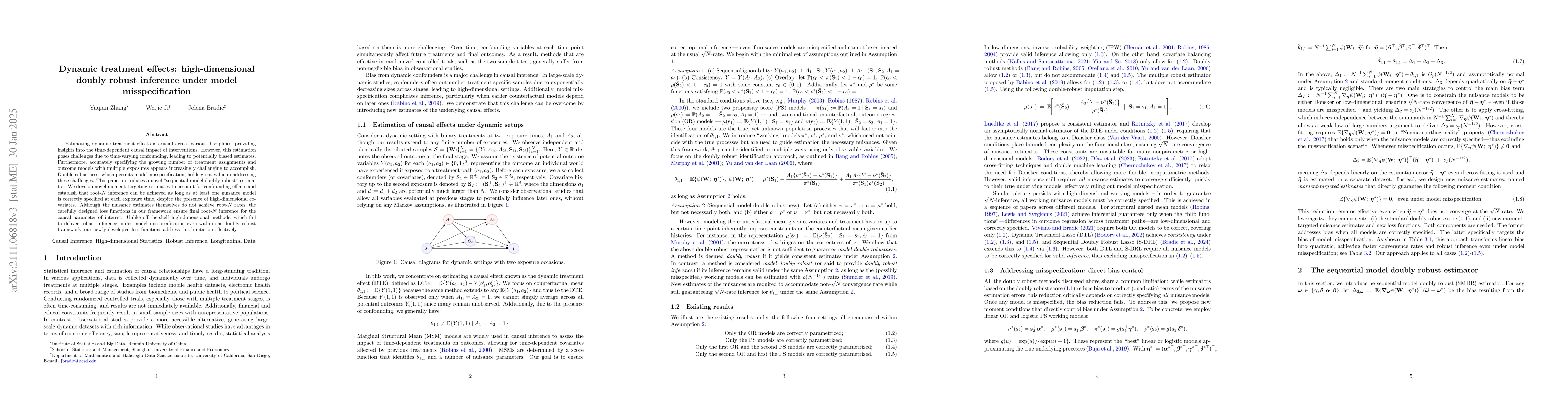 Thumbnail for Dynamic treatment effects: high-dimensional inference under model
  misspecification