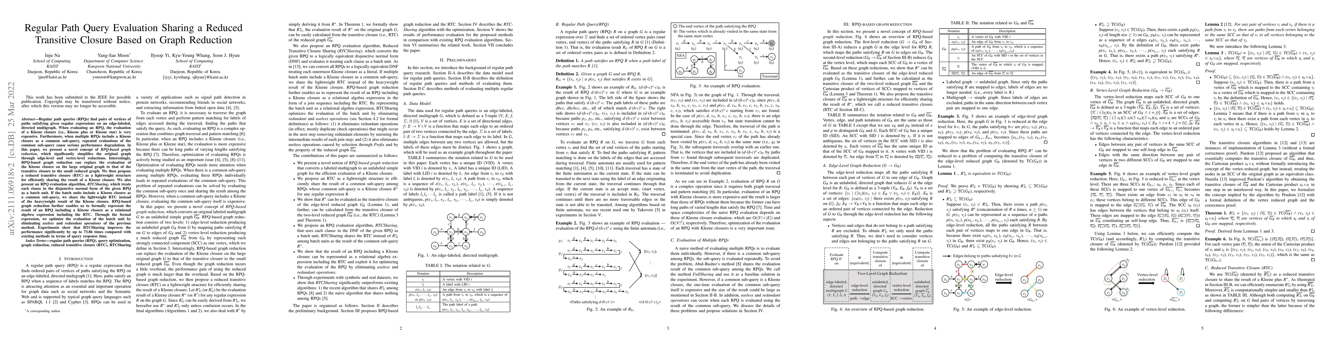 Thumbnail for Regular Path Query Evaluation Sharing a Reduced Transitive Closure Based
  on Graph Reduction