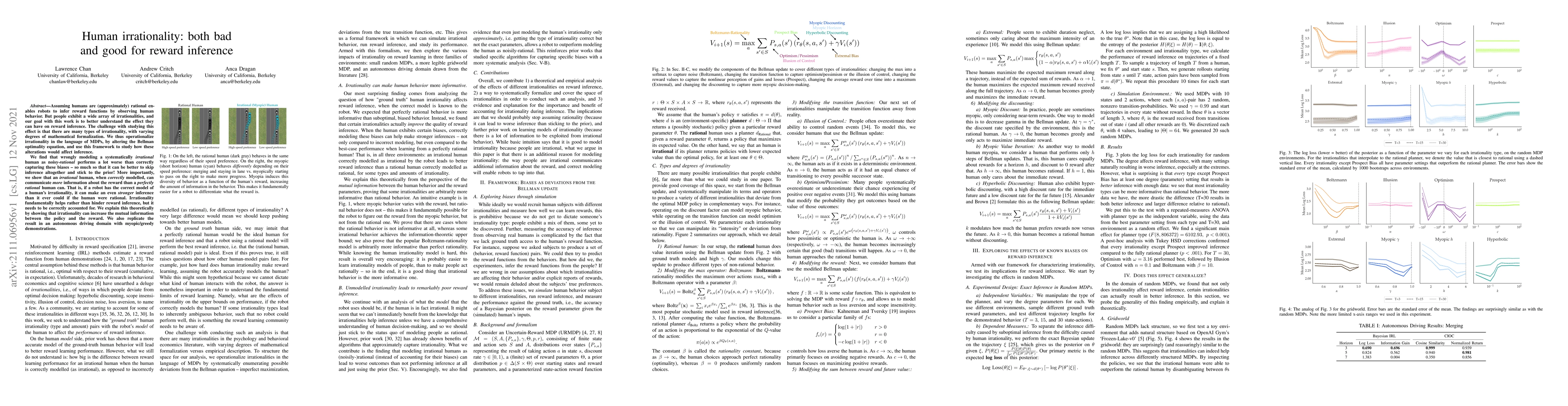 Thumbnail for Human irrationality: both bad and good for reward inference