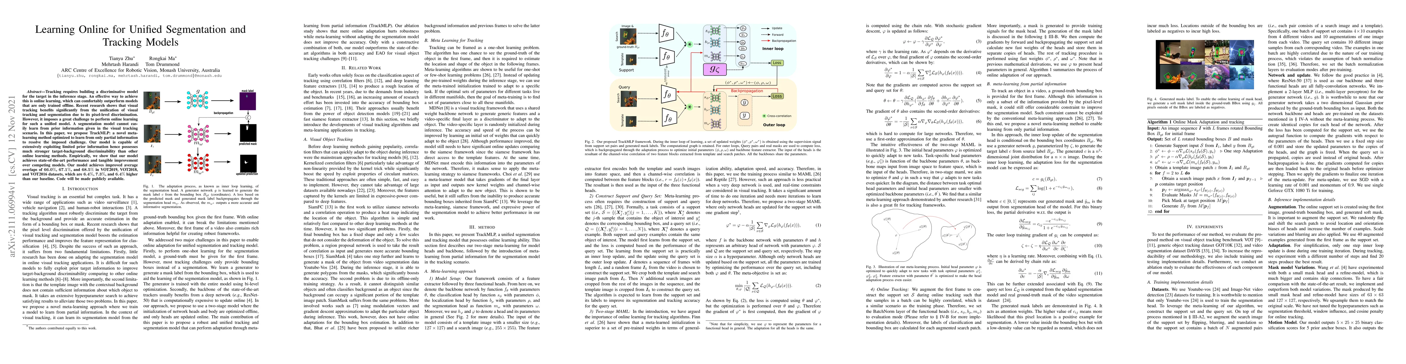 Thumbnail for Learning Online for Unified Segmentation and Tracking Models