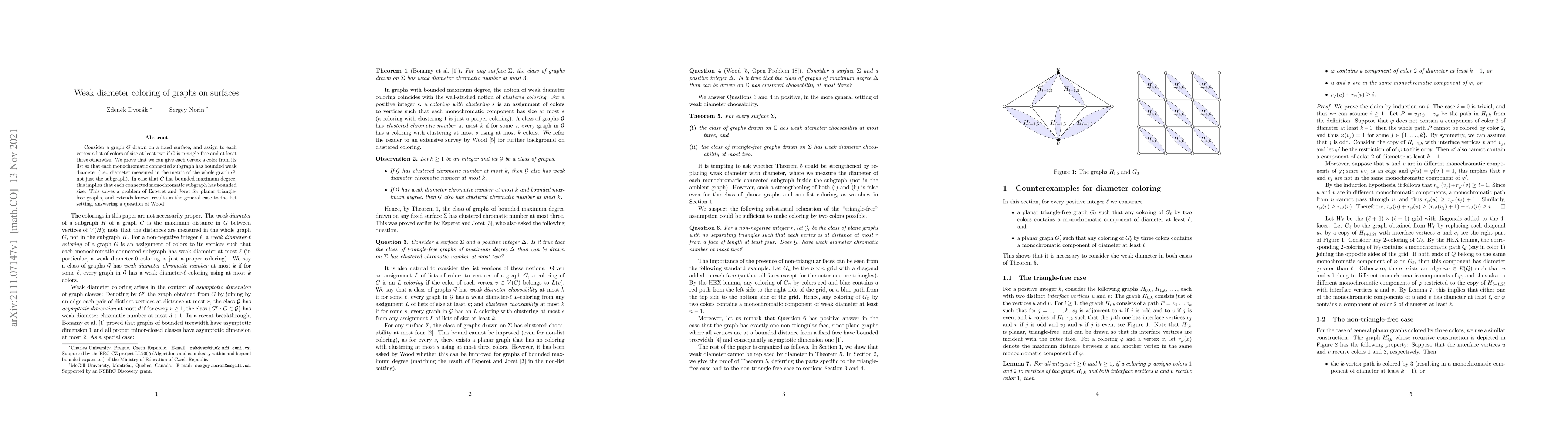 Thumbnail for Weak diameter coloring of graphs on surfaces