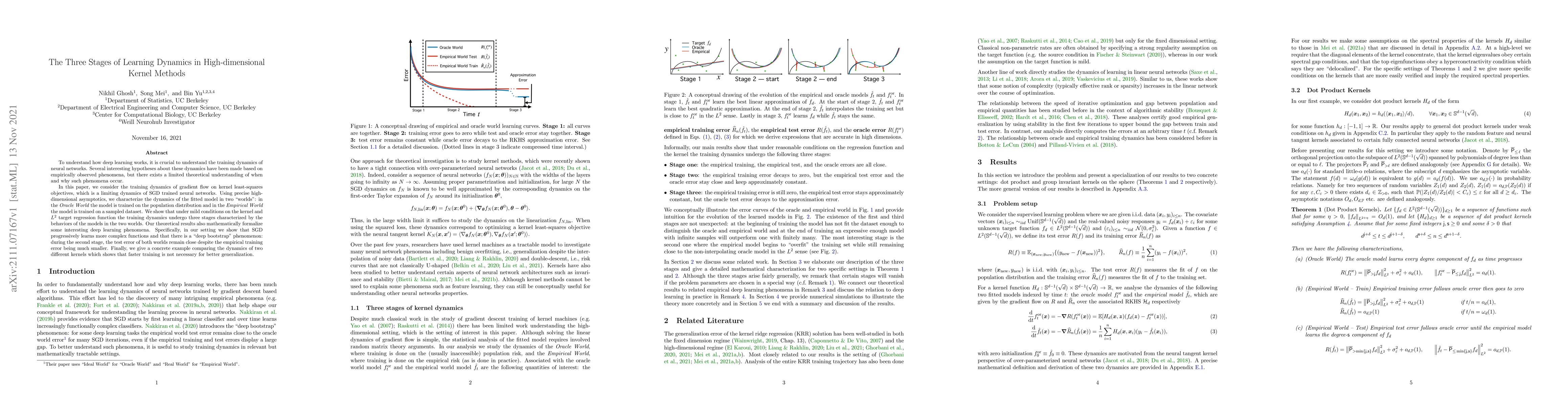 Thumbnail for The Three Stages of Learning Dynamics in High-Dimensional Kernel Methods