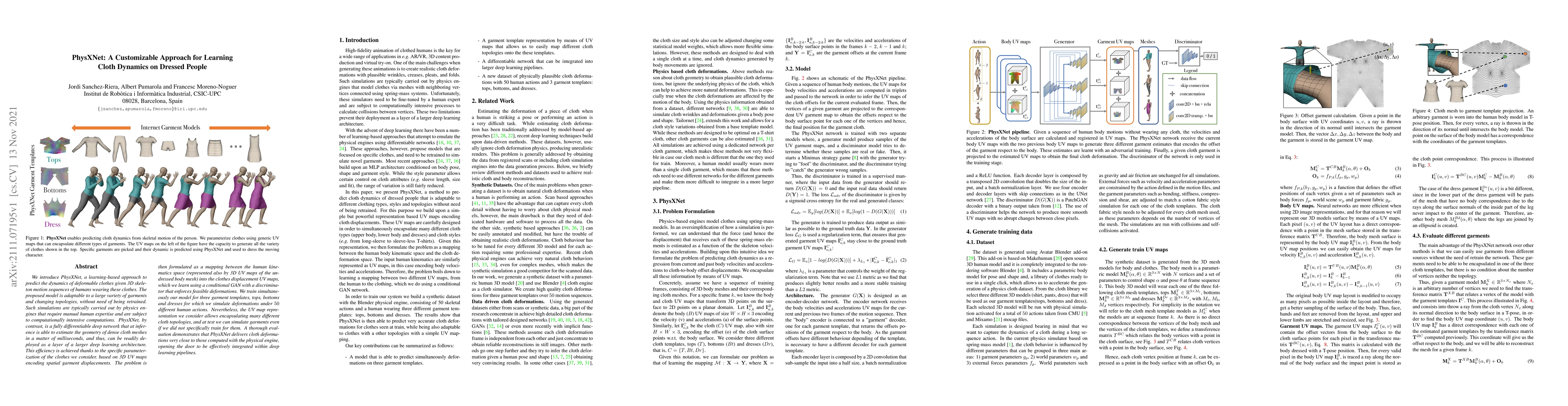 Thumbnail for PhysXNet: A Customizable Approach for LearningCloth Dynamics on Dressed
  People