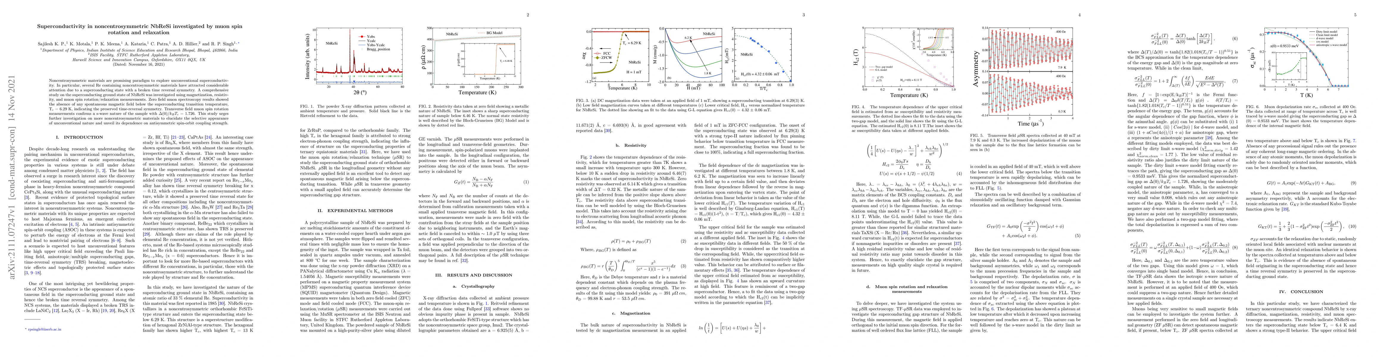 Thumbnail for Superconductivity in noncentrosymmetric NbReSi investigated by muon spin
  rotation and relaxation