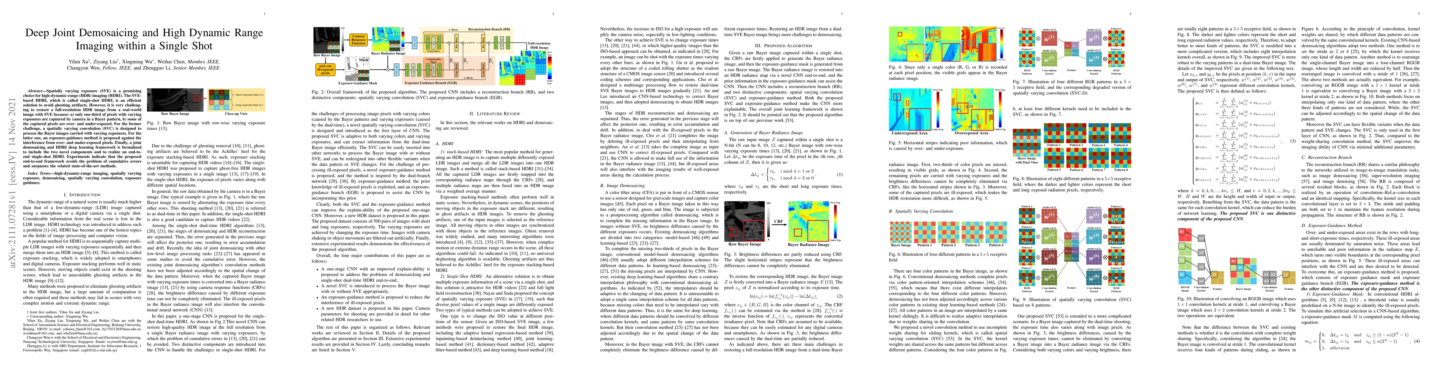 Thumbnail for Deep Joint Demosaicing and High Dynamic Range Imaging within a Single
  Shot