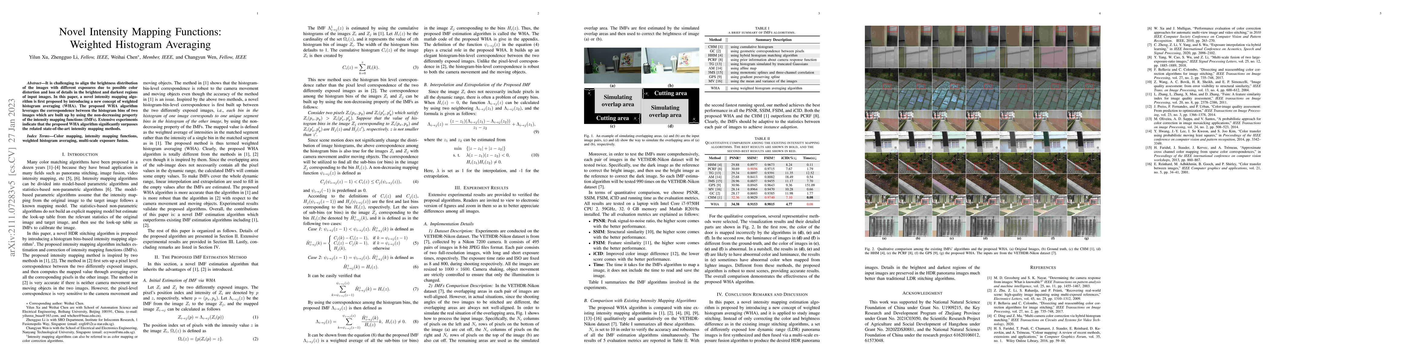 Thumbnail for Novel Intensity Mapping Functions: Weighted Histogram Averaging