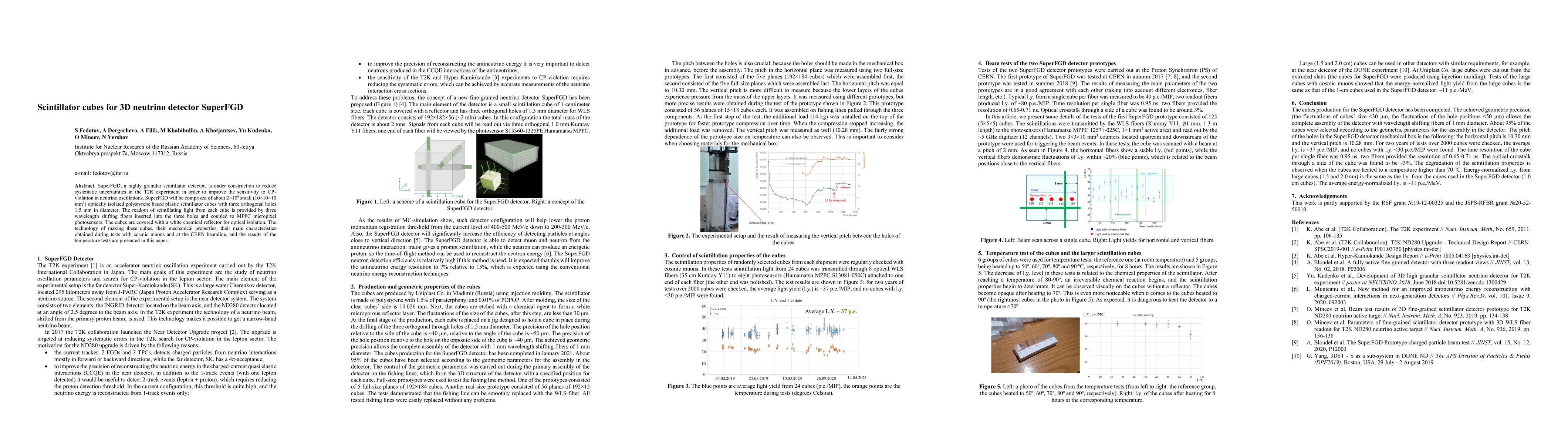 Thumbnail for Scintillator cubes for 3D neutrino detector SuperFGD
