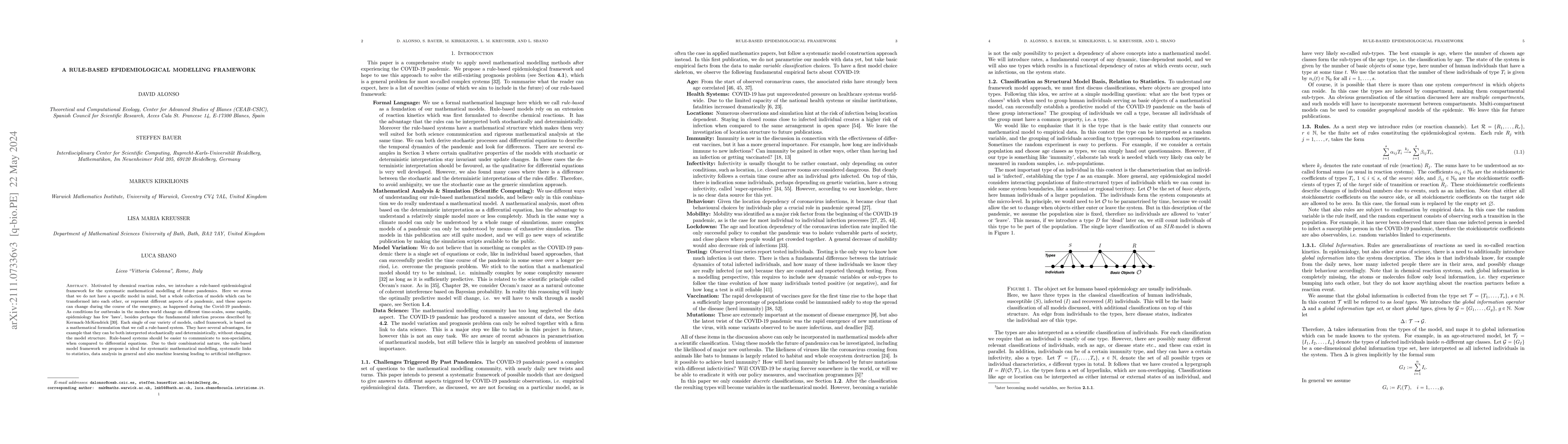 Thumbnail for A Rule-Based Epidemiological Modelling Framework