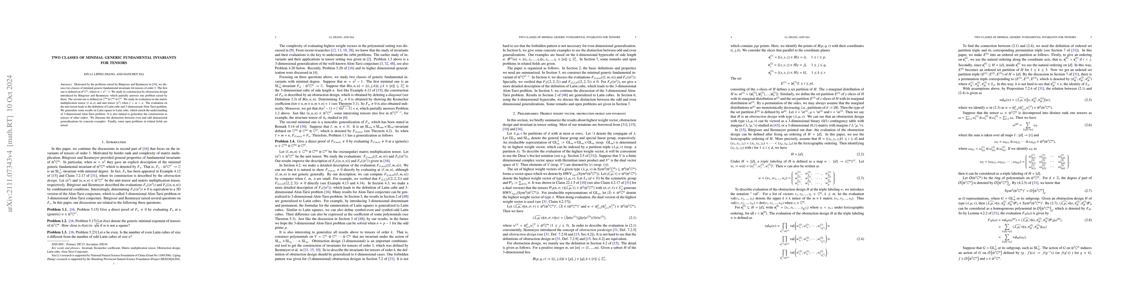 Thumbnail for Two classes of minimal generic fundamental invariants for tensors