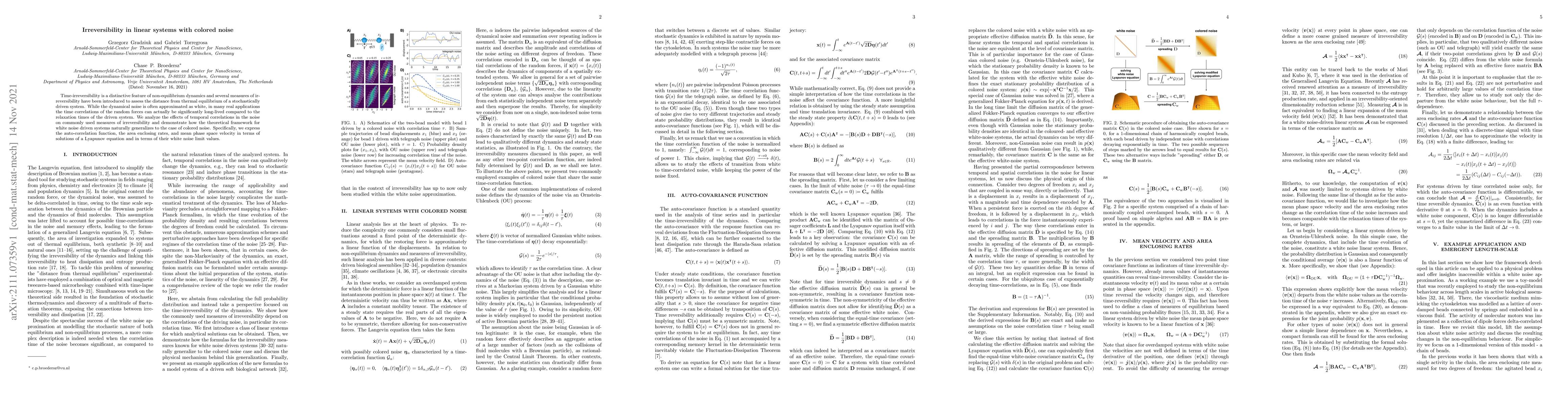 Thumbnail for Irreversibility in linear systems with colored noise