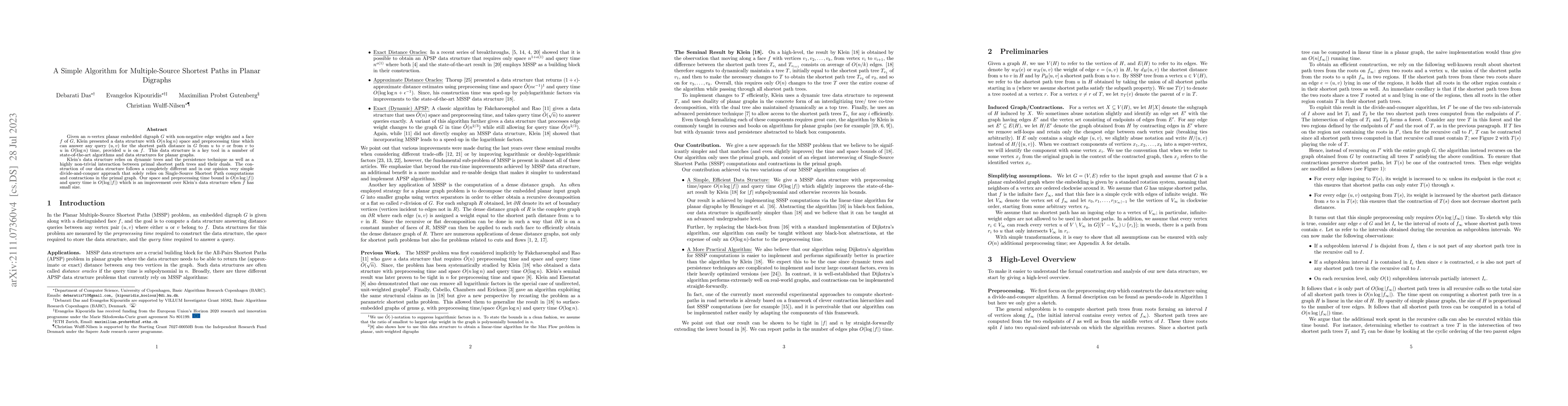 Thumbnail for A Simple Algorithm for Multiple-Source Shortest Paths in Planar Digraphs