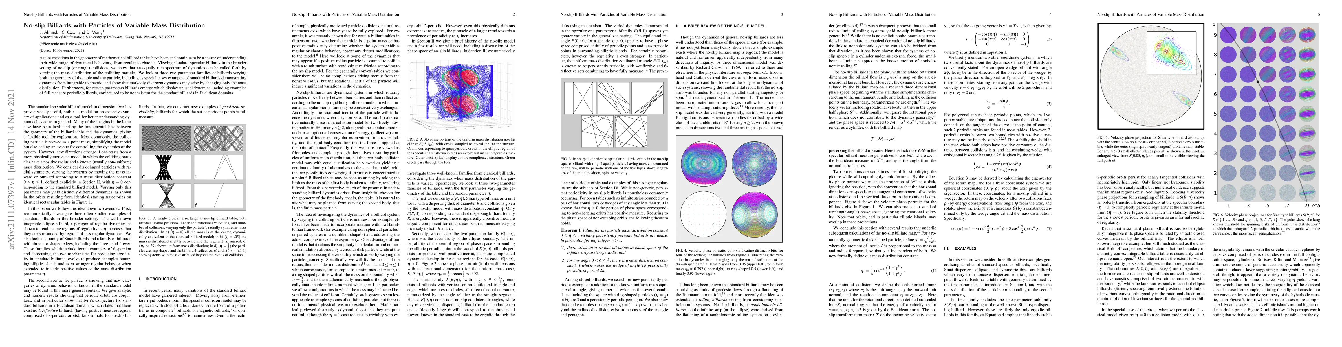 Thumbnail for No-slip Billiards with Particles of Variable Mass Distribution