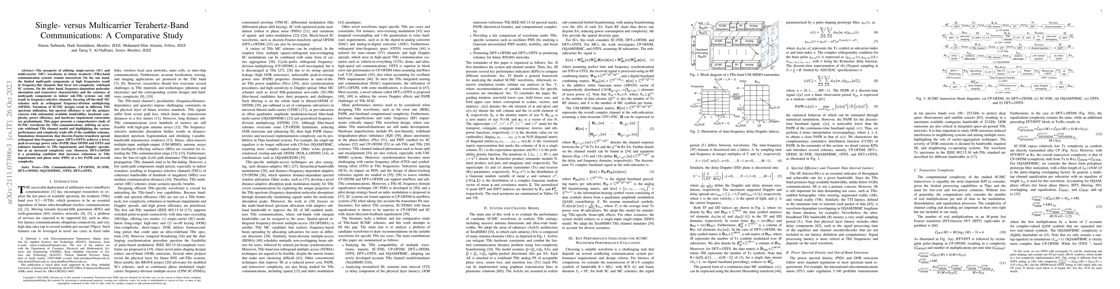 Thumbnail for Single- versus Multi-Carrier Terahertz-Band Communications: A
  Comparative Study