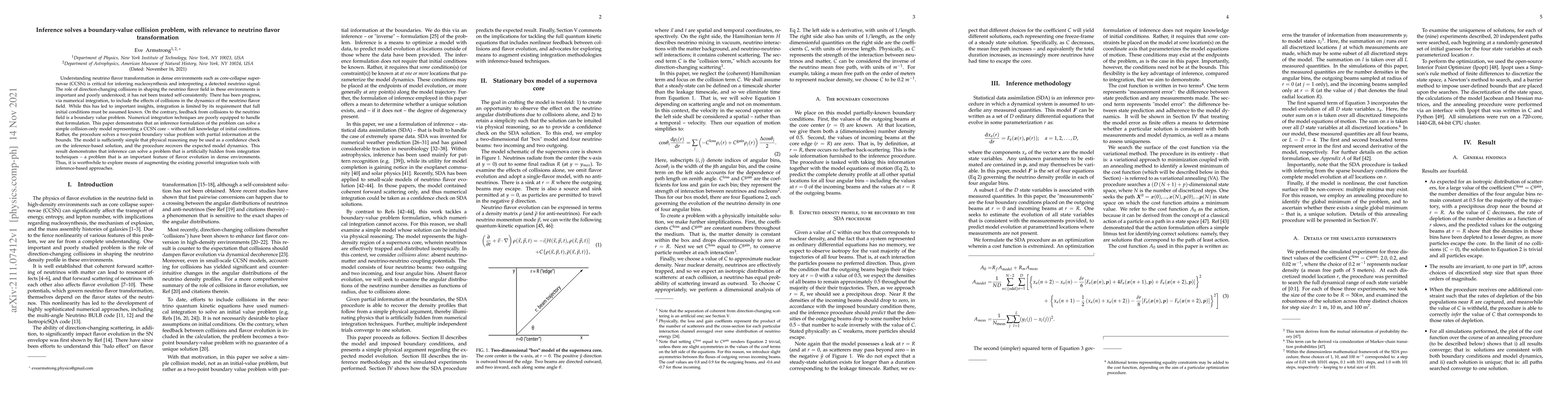 Thumbnail for Inference solves a boundary-value collision problem, with relevance to
  neutrino flavor transformation