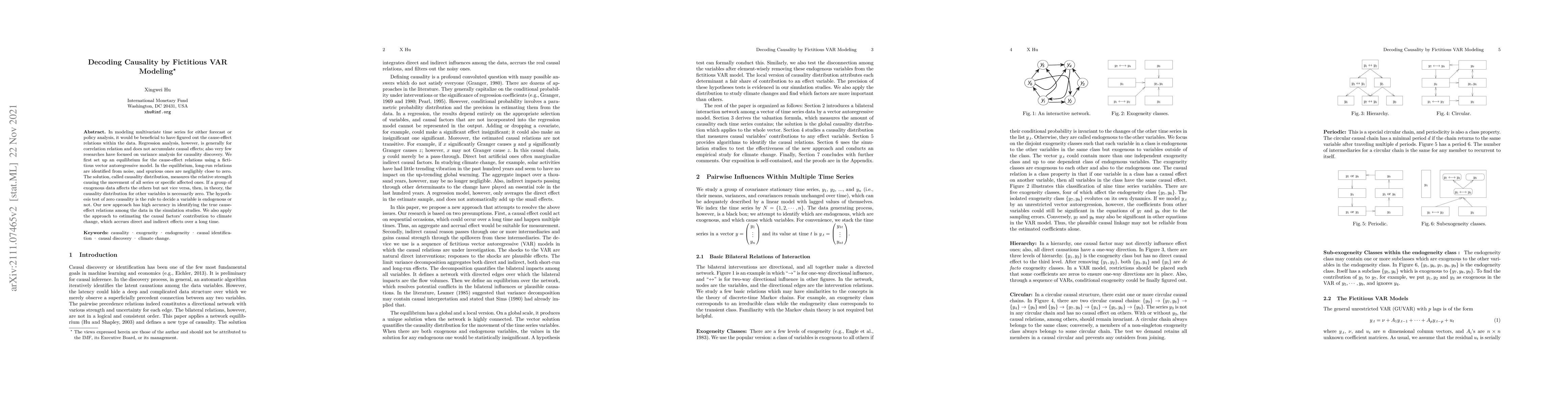 Thumbnail for Decoding Causality by Fictitious VAR Modeling