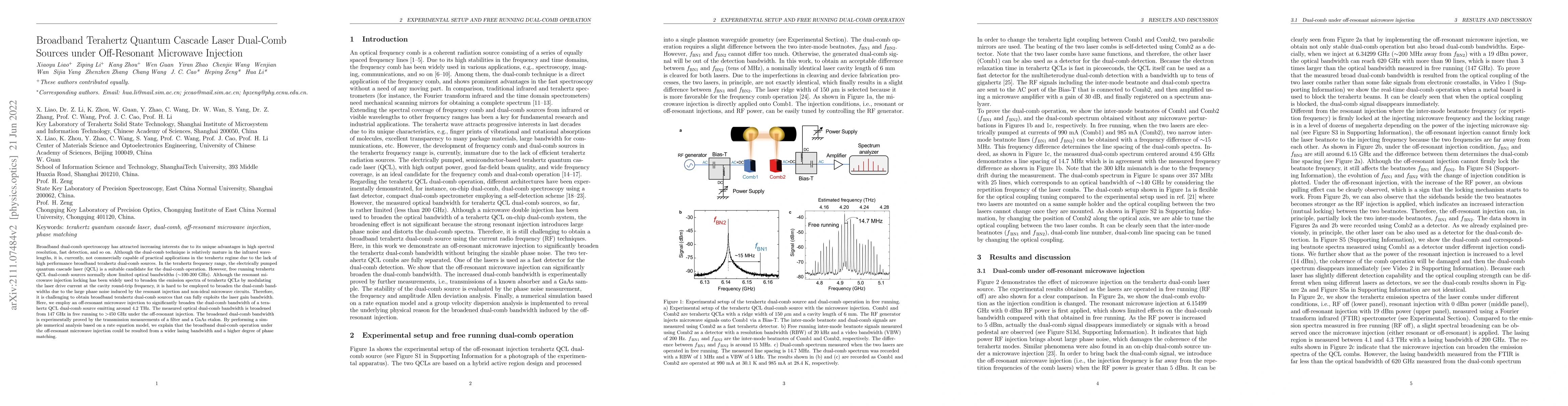 Thumbnail for Broadband Terahertz Quantum Cascade Laser Dual-Comb Sources with
  Off-Resonant Microwave Injection