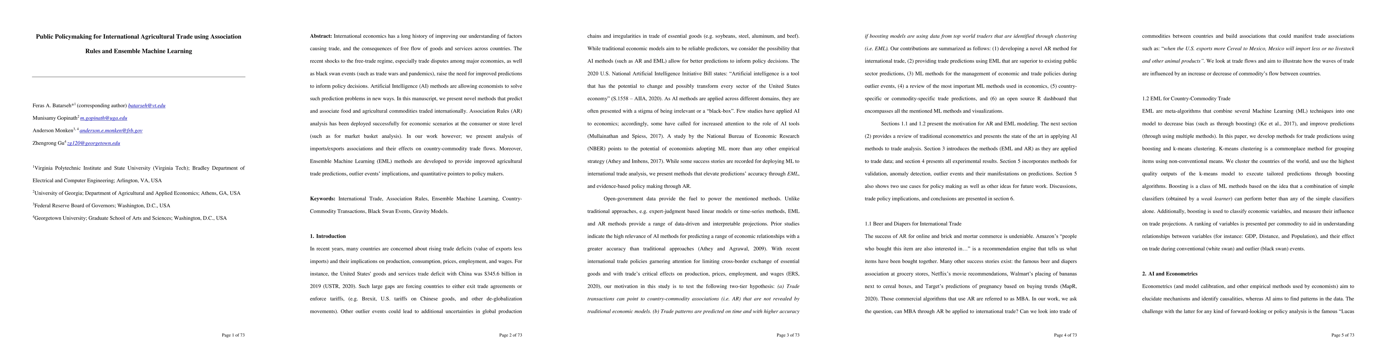 Thumbnail for Public Policymaking for International Agricultural Trade using
  Association Rules and Ensemble Machine Learning