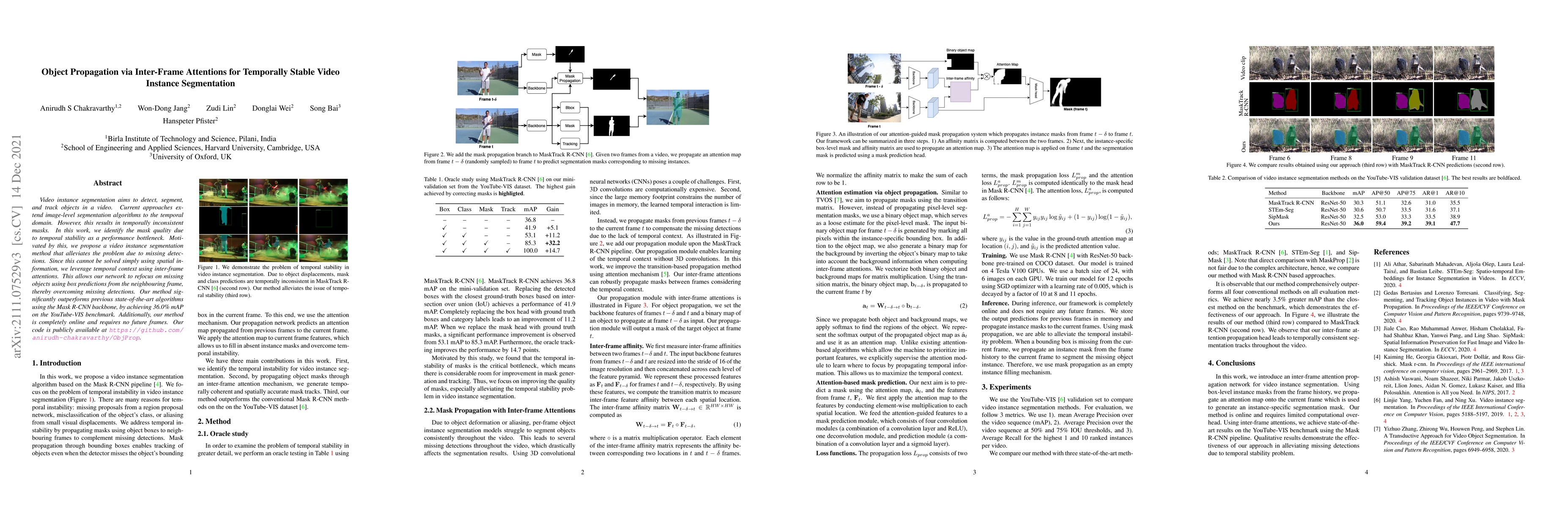 Thumbnail for Object Propagation via Inter-Frame Attentions for Temporally Stable
  Video Instance Segmentation