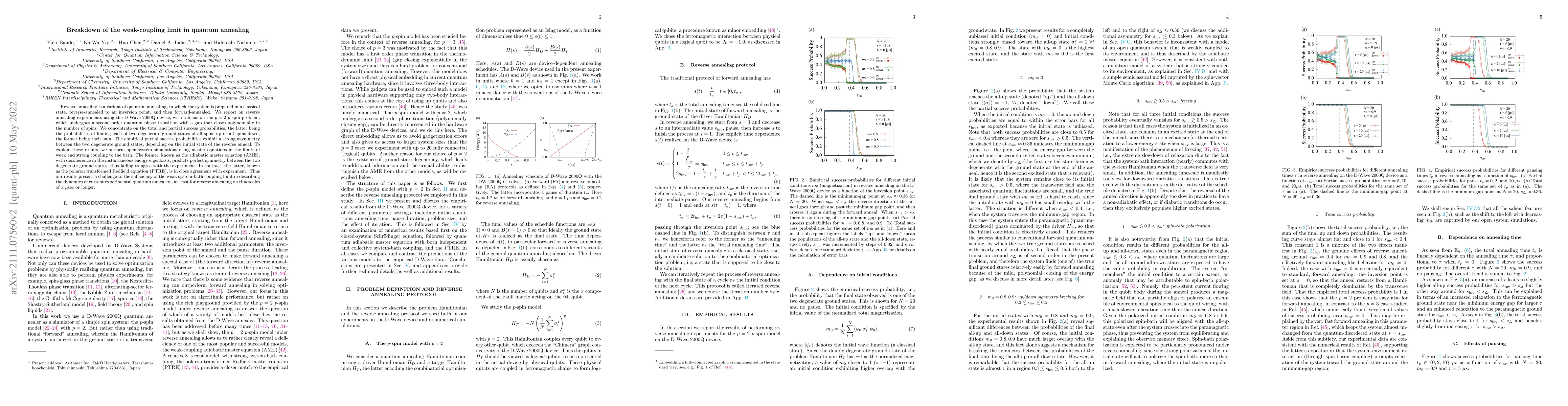 Thumbnail for Breakdown of the weak coupling limit in quantum annealing